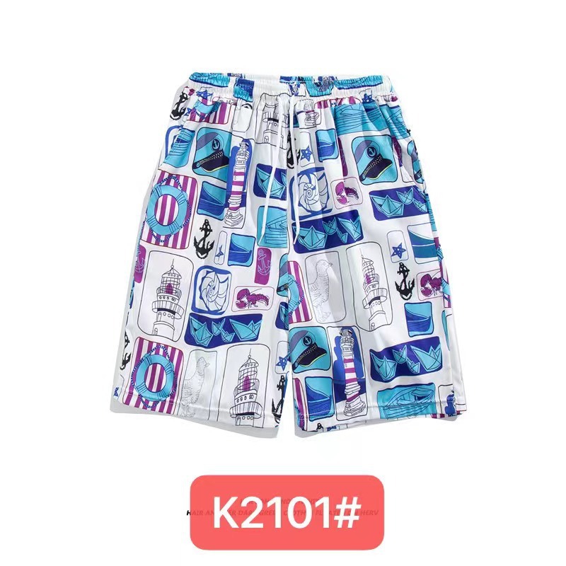 Pantalones de playa de los hombres retro de la pareja Vacaciones de aguas termales anti-vergüenza quinto pantalones ropa exterior pantalones cortos de playa de verano hombres