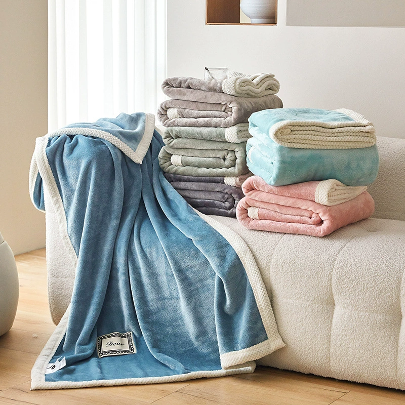 Плотное одеяло для трансграничной торговли, однотонное фланелевое одеяло, высококачественное, приятное для кожи, теплое одеяло для сна из молочного велюра, оптом