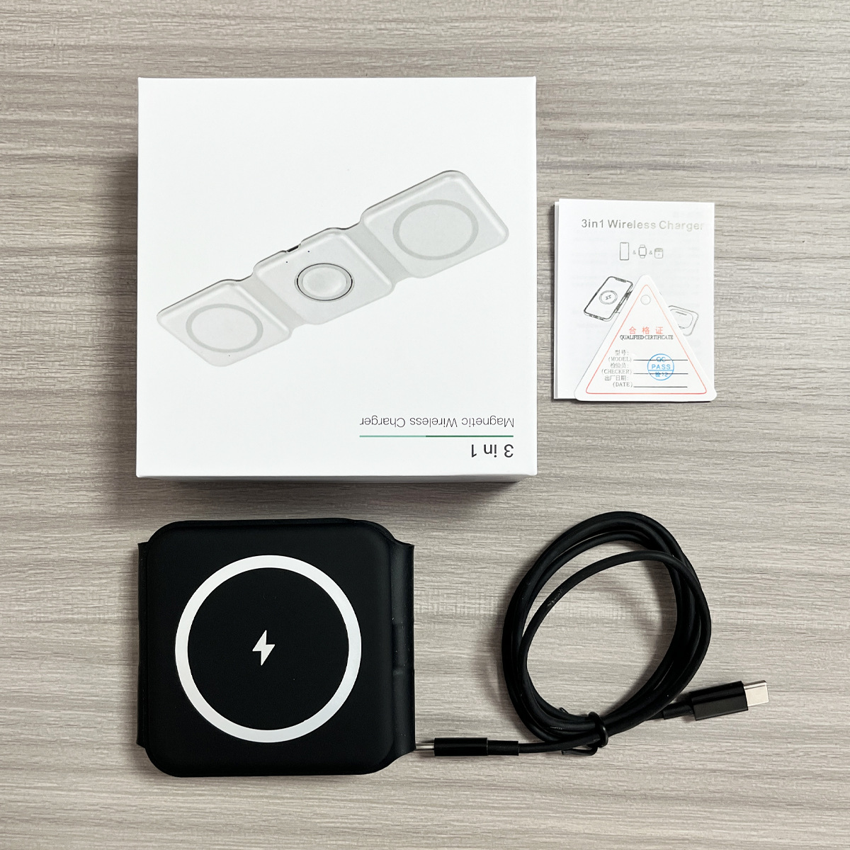 Explosiva de comercio exterior S30 tres en uno magnético cargador inalámbrico teléfono móvil carga rápida auricular reloj inalámbrico magnético carga