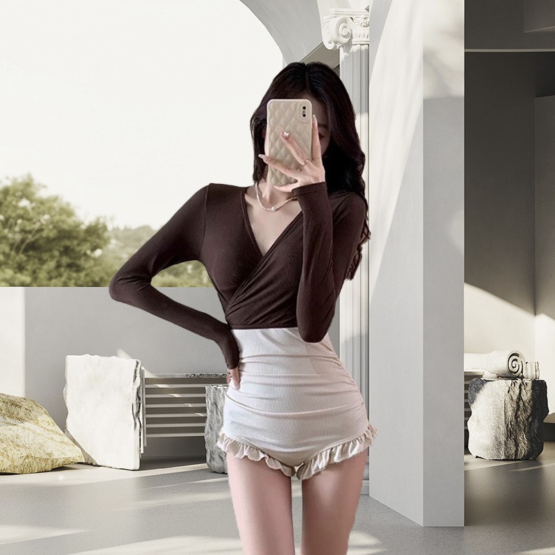 Push up bra, fitted long-sleeve, brand swimwear