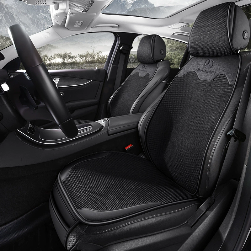 Чехлы для автомобильных сидений Mercedes-Benz A200 E300 из специальной кожи и льна, универсальные чехлы для всех сезонов, оптовая продажа и дропшиппинг напрямую от производителя.