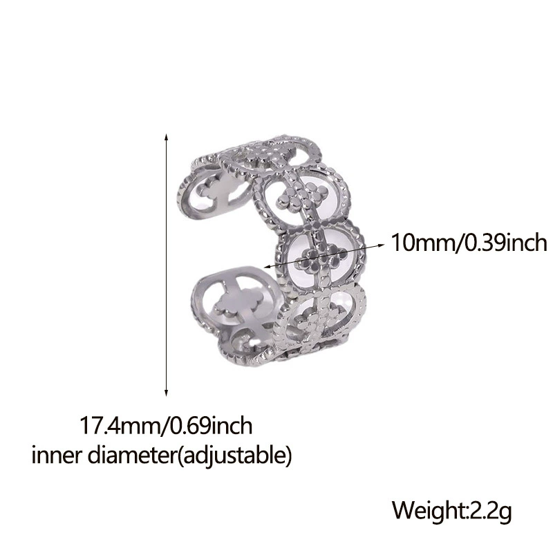 Adjustable retro ring stainless steel, European style, does not fade, on index finger, wholesale