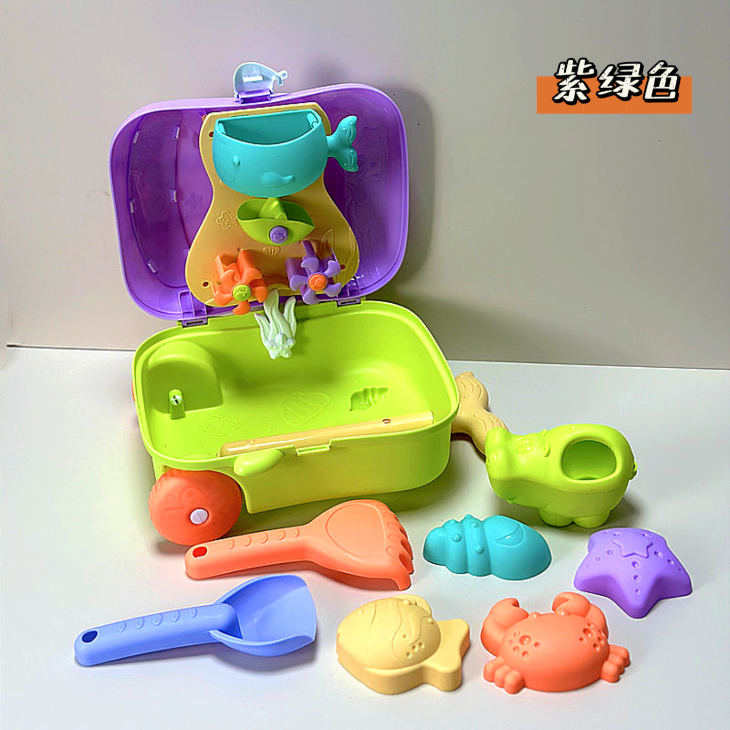 Los niños ballena carro caso playa traje bebé viaje playa jugando arena pala ducha cabeza 0-3 años de edad juguetes masculinos y femeninos