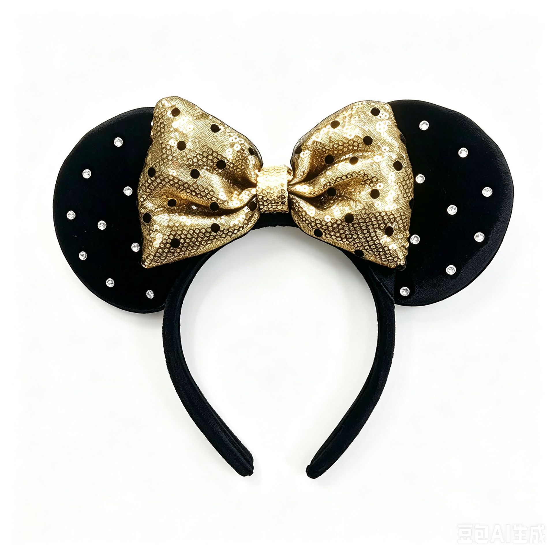 Diadema con lazo amarillo de ladrillo completo