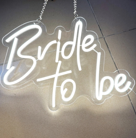 38 * 30 cm frío y blanco bride to be