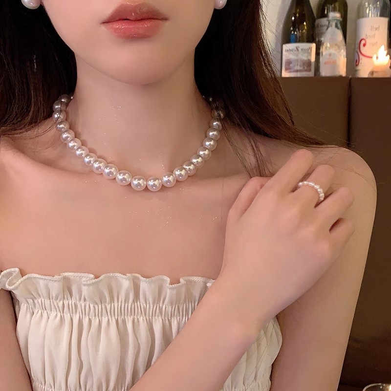Necklace from pearl, 12mm