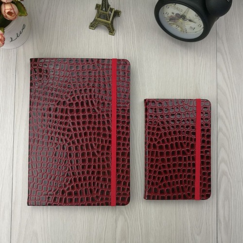 Customized Cross-border Foreign Trade Crocodile Pattern Notebooks with Strap Bands, PU Elastic Band Leather-Faced Rubber Band Notebooks