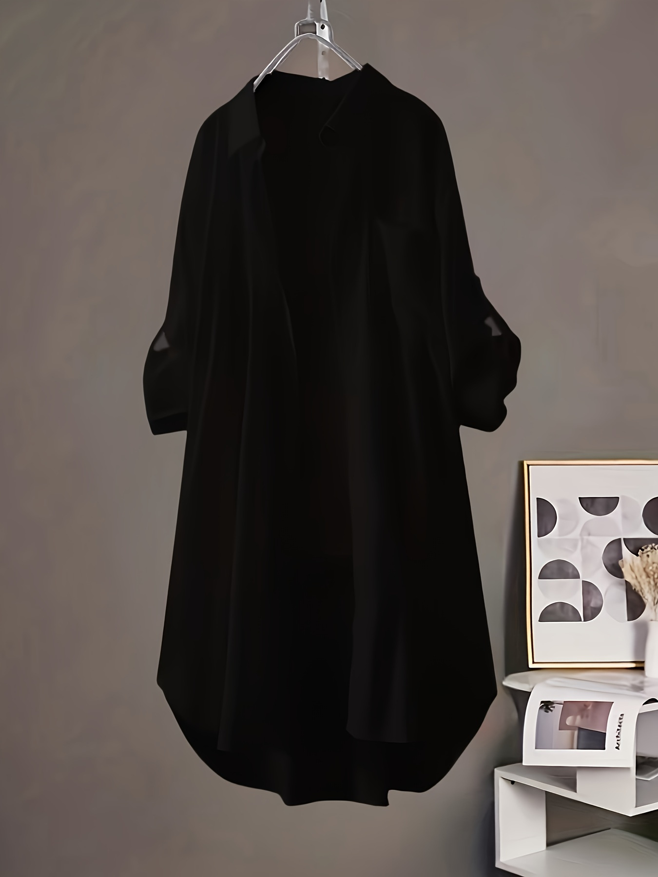 Women's Long Cotton Linen Shirt Loose Slim Fit Casual Elegant Fashion Outerwear Jacket Top For Spring Autumn_ecoleips.com