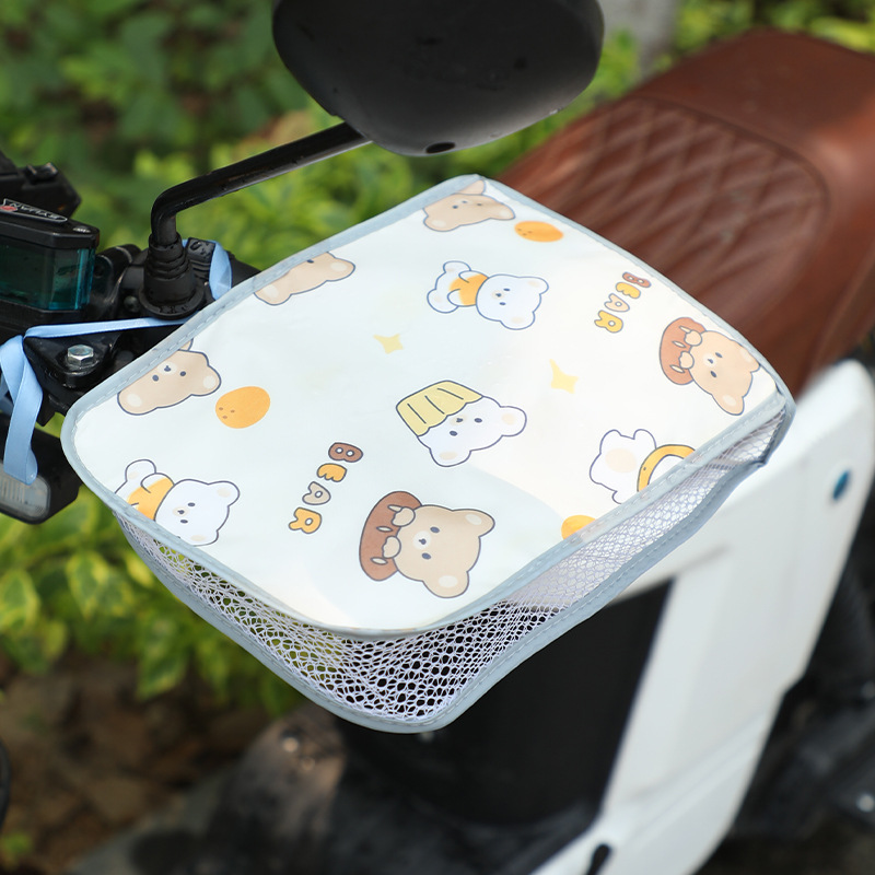 전기 자동차 자외선 차단 장갑, 여름 오토바이 통기성 차양, 방수 배터리 자동차, 자동차 자외선 차단 핸들 커버