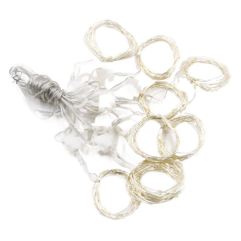 Transfronteriza Amazon LED alambre de cobre cortina de luz Cadena de luz USB control remoto 3*3 con gancho de Navidad de la boda decoración del dormitorio