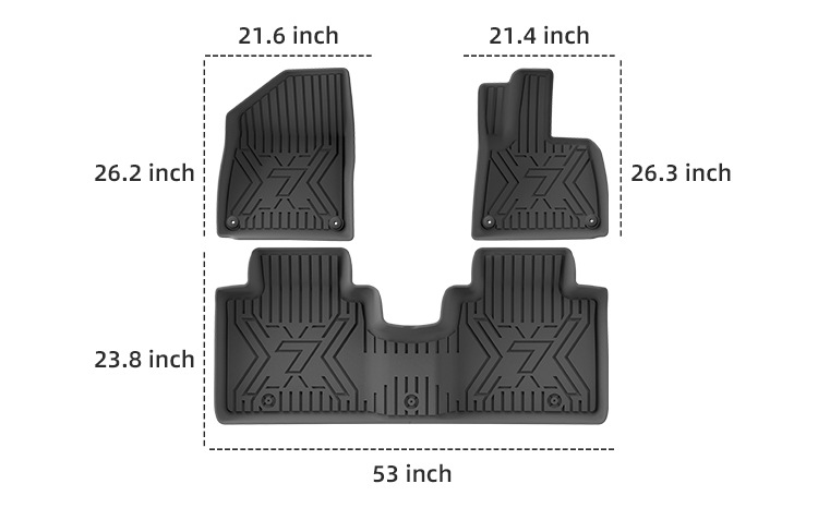 Suitable for 24-25 Zeekr 7X Right-Hand Drive Cars, Tpe Floor Mats, Trunk Mat, Cross-Border