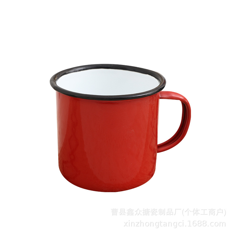 360ML tazas de esmalte transfronterizas al por mayor tazas de té de esmalte gruesas tazas de color tazas de té de estilo antiguo tazas personales image 6