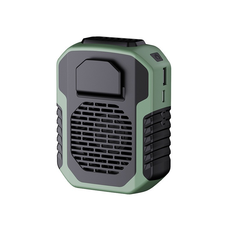 Nuevo gran ventilador de cintura al aire libre acampado larga duración de la batería de gran capacidad perezosa portátil pequeño aire acondicionado USB carga