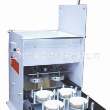 生产定做一出四冰激凌杯台式半自动 台式自动封口机