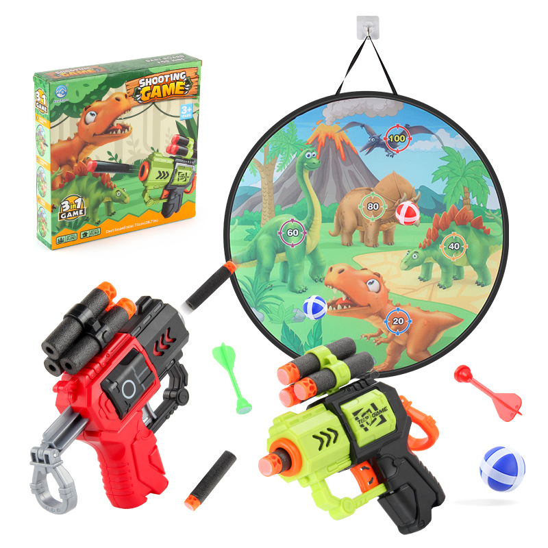 Niños lanzando tarjeta de lanzamiento espacial bola pegajosa dardo 3 - en - 1 lanzamiento de juguetes deportivos de ocio transfronterizos amazonas