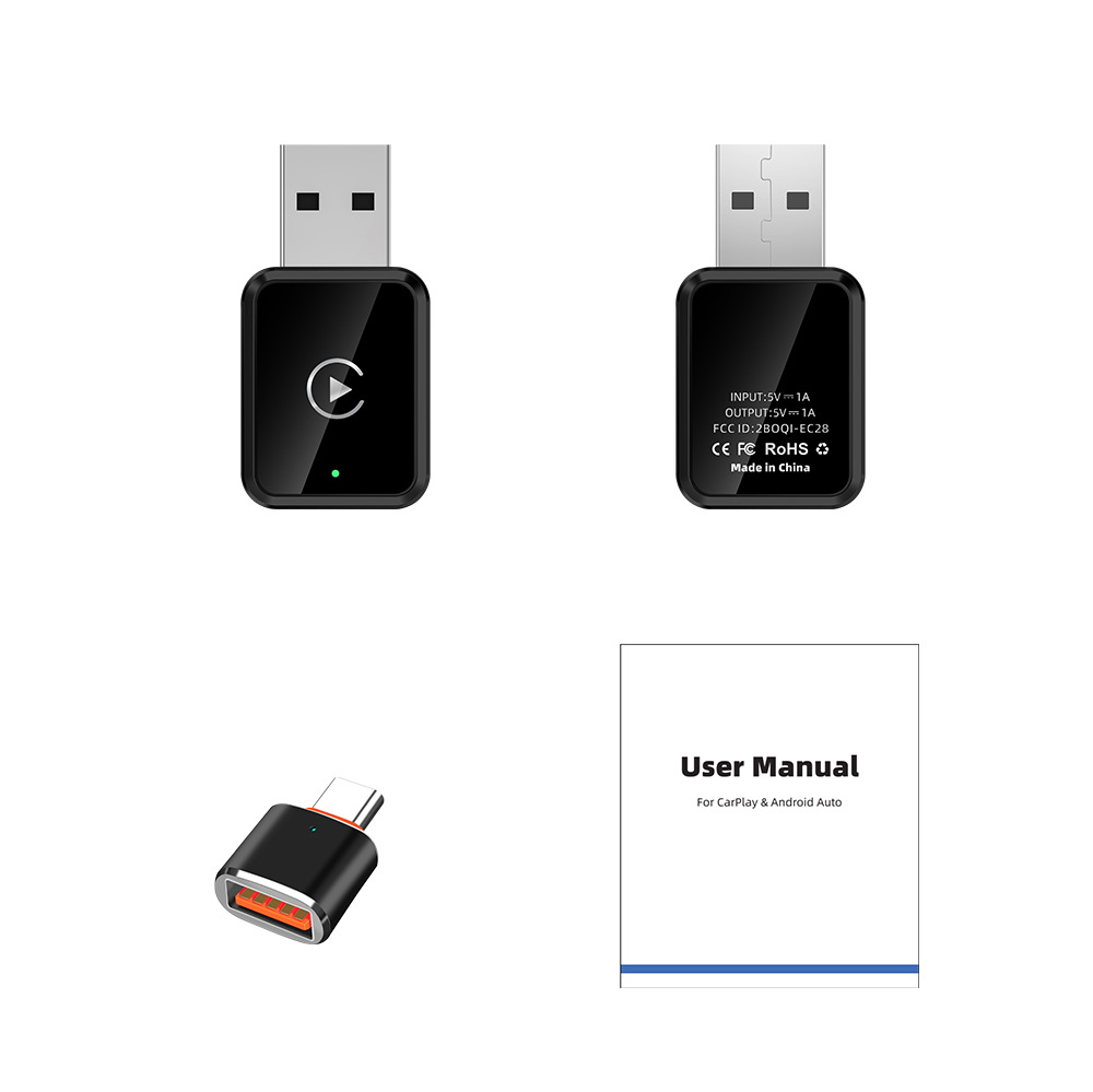 Wireless Carplay Car Box USB Smart Interconnect for Android and Iphone, Universal, No Wiring Required, High-Definition Screen Projection