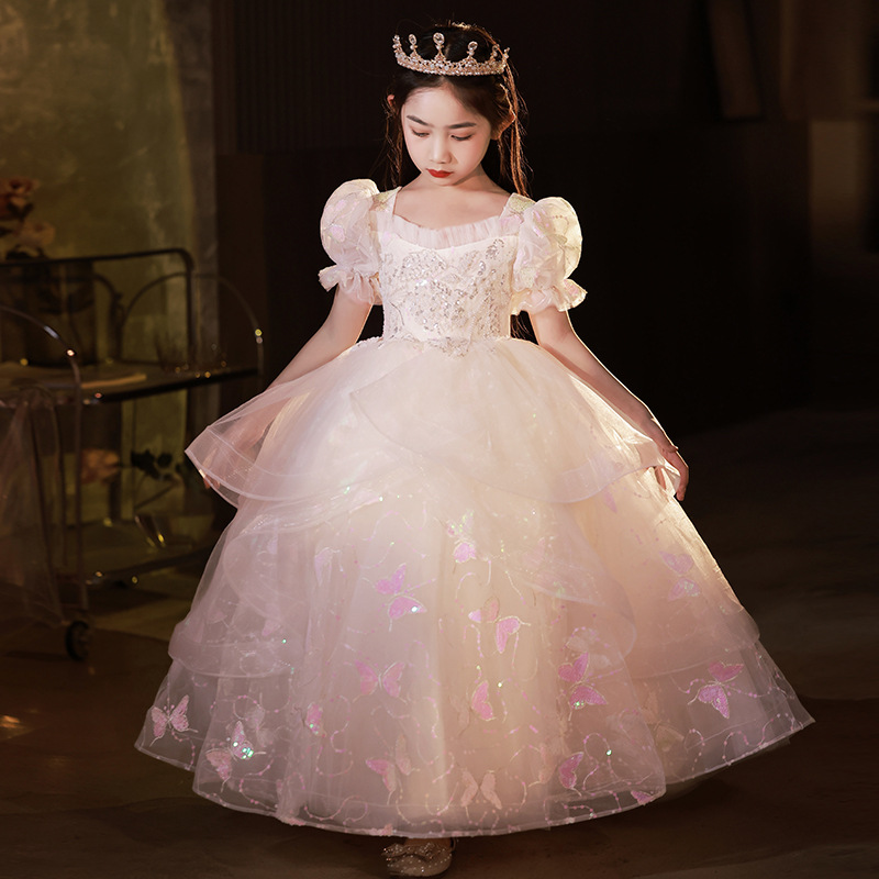 Abito da festa da principessa per bambine, elegante abito formale per recital di pianoforte, presentazioni ed eventi speciali. Abbigliamento per neonate (0-3 anni)._voghion.com