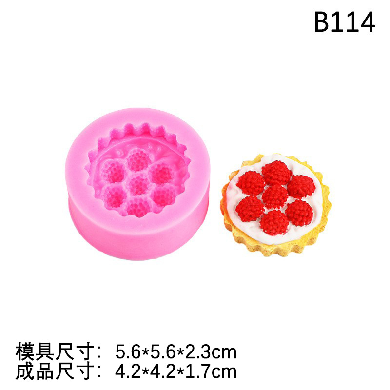 3D Raspberry Pi pellizco le molde de silicona pastel para hornear molde epoxi aromaterapia yeso decoración vela
