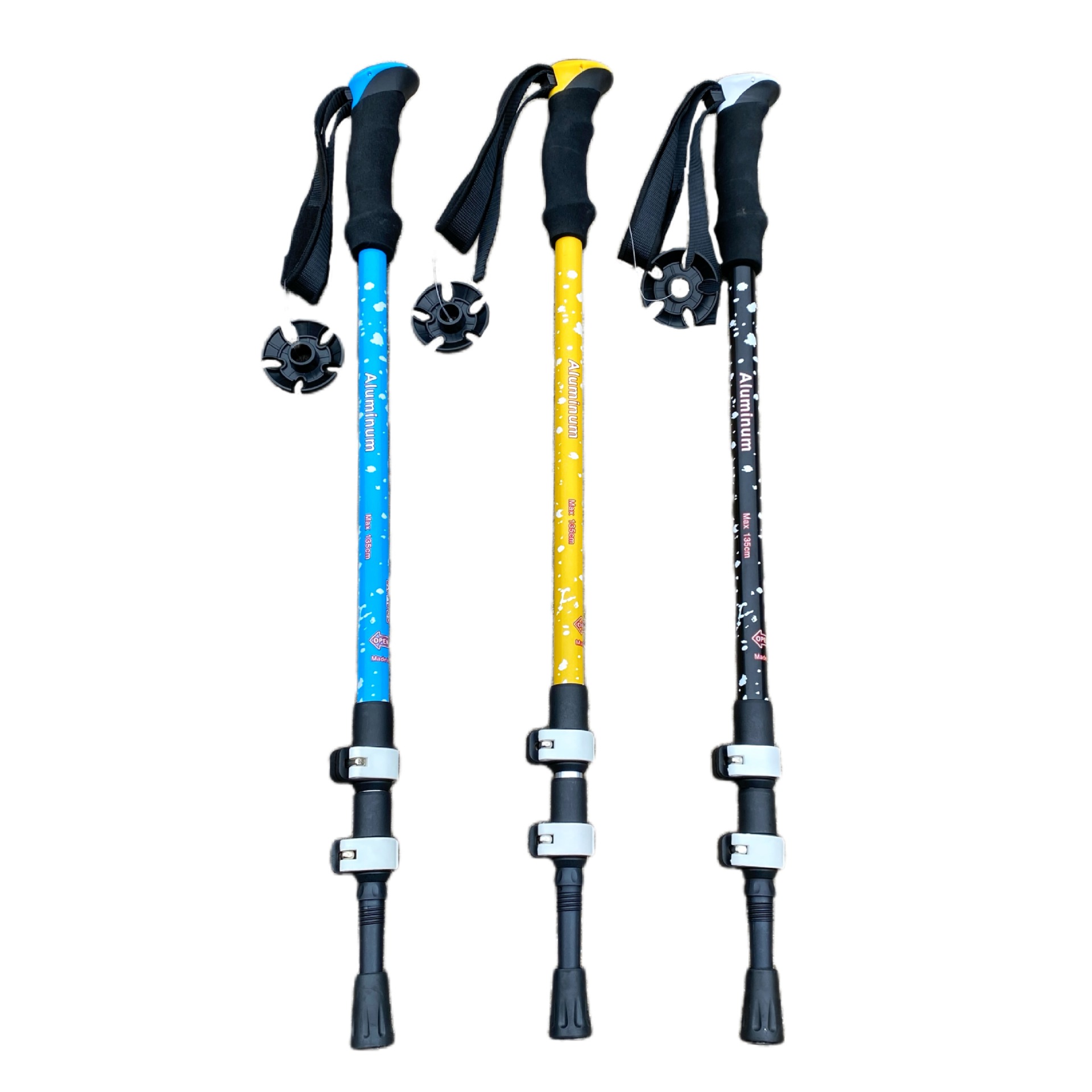 Factory Direct Sale External Lock Hiking 6061 Aviation Aluminum Alloy Cane Outdoor Telescopic Walking Stick_voghion.com