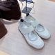 Miu's New Mary Jane Women's Velcro Forrest Gump Shoes Ballet Style Casual Shoes All-match White Shoes Round-toe Single-layer Shoes