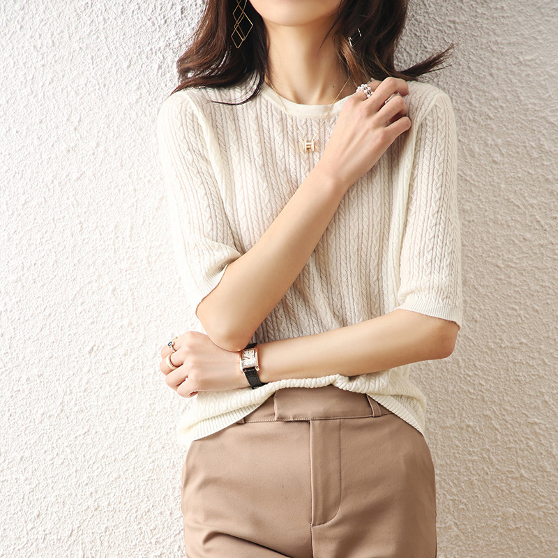 Demi-season woolen knitted cashmere base body-friendly sweater with…