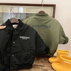 Boys's cotton jacket autumn and winter clothes 2023 children's clothing baby thickened cotton jacket children's single-breasted baseball