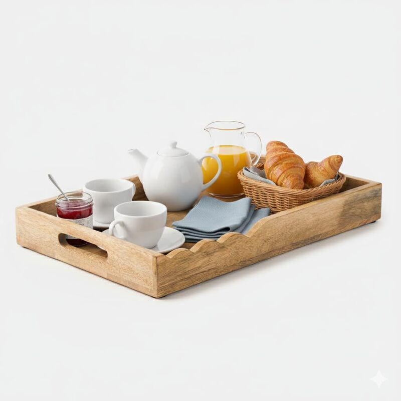 Bamboo Double-Eared Fruit Snack Tray, Hotel Rectangular Tea Tray, Household Solid Wood Bread Tray, Breakfast Tray Bamboo Double-Eared Fruit Snack Tray, Hotel Rectangular Tea Tray, Household Solid Wood Bread Tray, Breakfast Tray