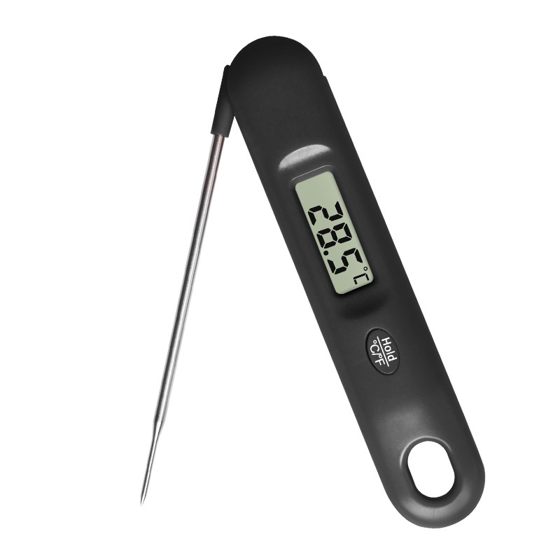 Cross-Border Electronic Digital Display Folding Food Thermometer Meat Digital Thermometer Kitchen Probe Baking Water Thermometer