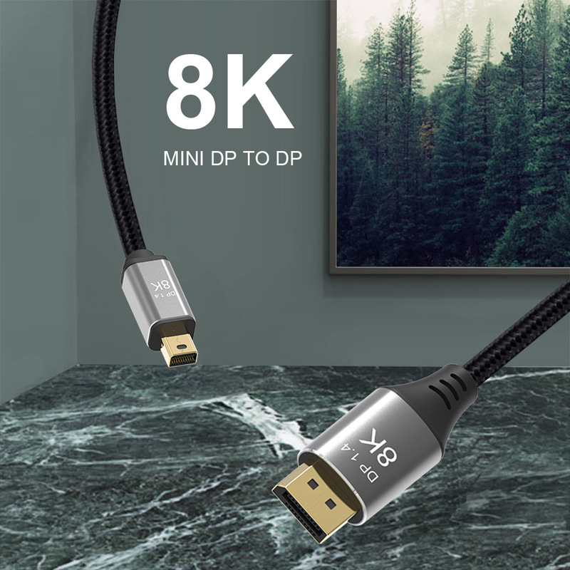 Spot Computer Notebook Hd Display Cable Minidp to Dp1.4 Version 8K60Hz Interconnection Video Adapter Cable Spot Computer Notebook Hd Display Cable Minidp to Dp1.4 Version 8K60Hz Interconnection Video Adapter Cable