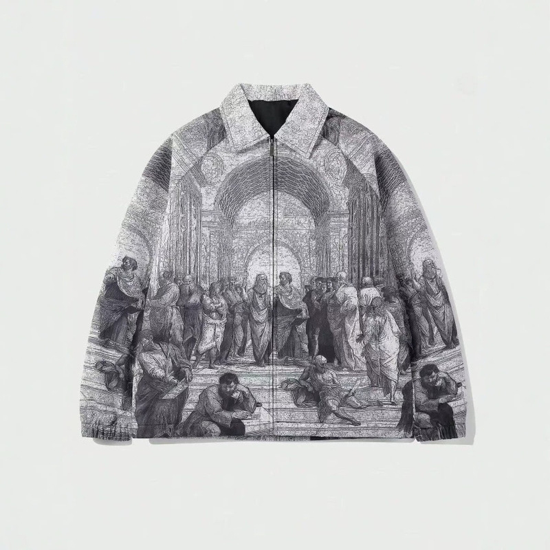 Cross-Border Spring and Autumn Fashion Sweatshirts, Trendy Zip-Up Jackets, 3D Digital Print Outerwear, Cardigan Series