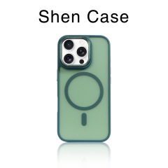 适用iPhone17promax钻纹镜头磁吸手机壳苹果16肤感磨砂15保护套14