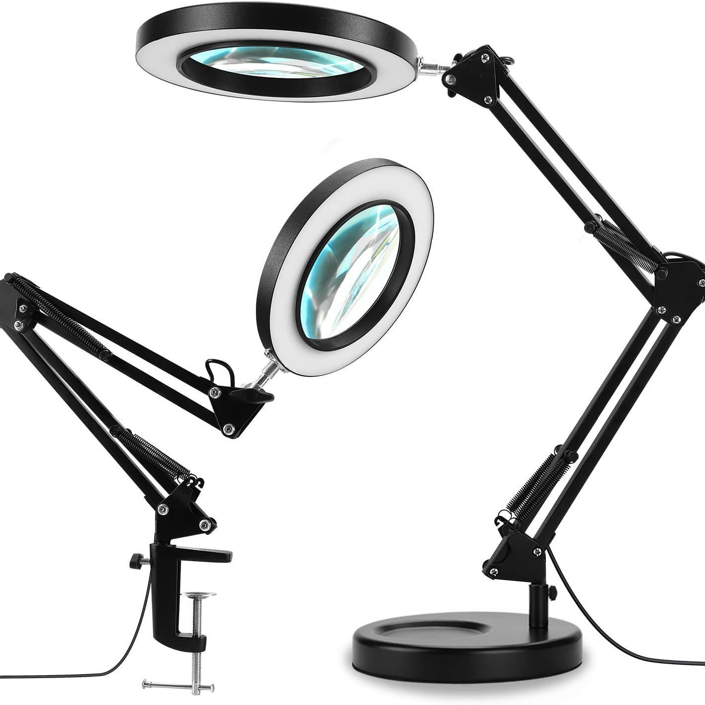 Magnifying Glass Lamp Reading Learning Lamp Short Arm American Table Lamp Welding Appraisal Repair Work Folding Magnifying Glass Table Lamp
