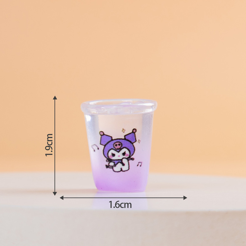 创意卡通食玩三丽鸥渐变冰杯小摆件树脂工艺品车载桌面饰品小配饰|undefined