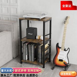 New record player with lamp living room bedroom bedside table second-floor coffee table storage rack record storage cabinet