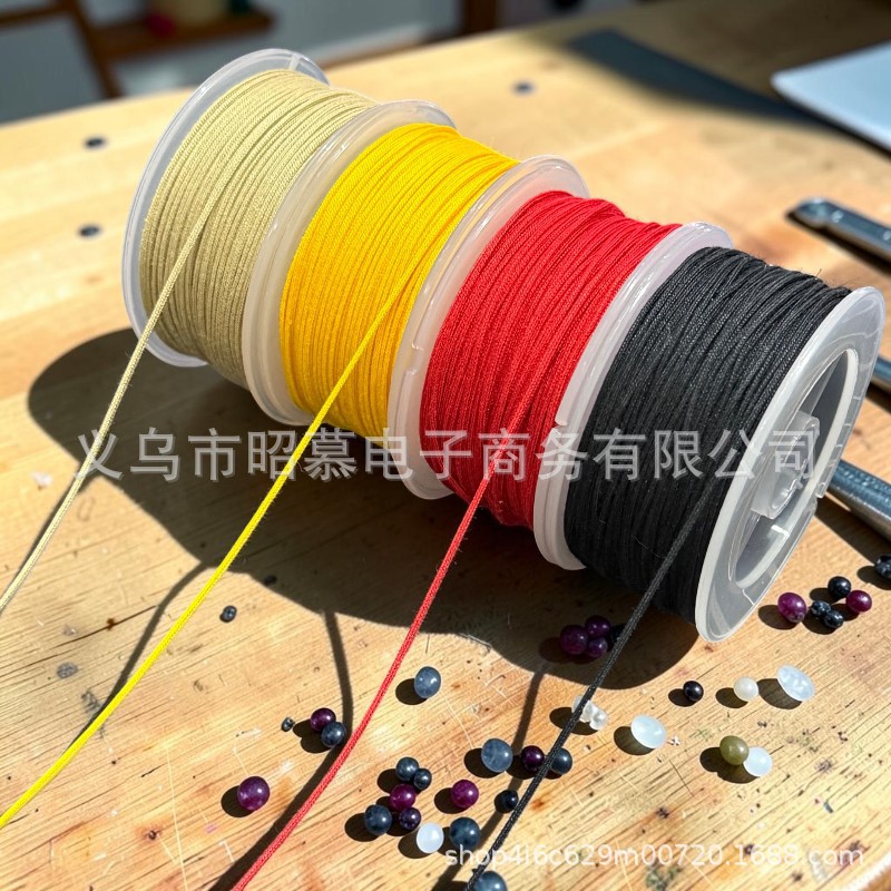 1.0文玩线绳涤棉耐磨包芯棉绳金刚凤眼菩提百香籽手持串专用线绳