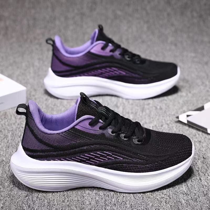 2024 spring new ultra-light running shoes cross-border Sports women's shoes mesh non-slip breathable soft bottom lightweight casual shoes
