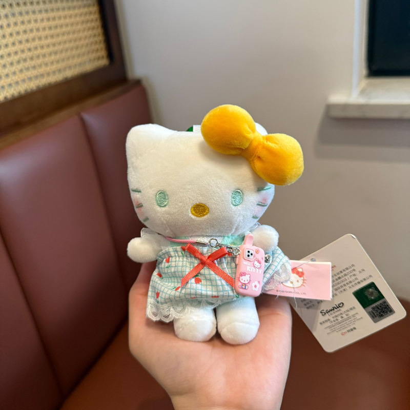 正版kt挂件HelloKitty三丽鸥毛绒公仔玩偶钥匙扣可爱包挂饰礼物|undefined