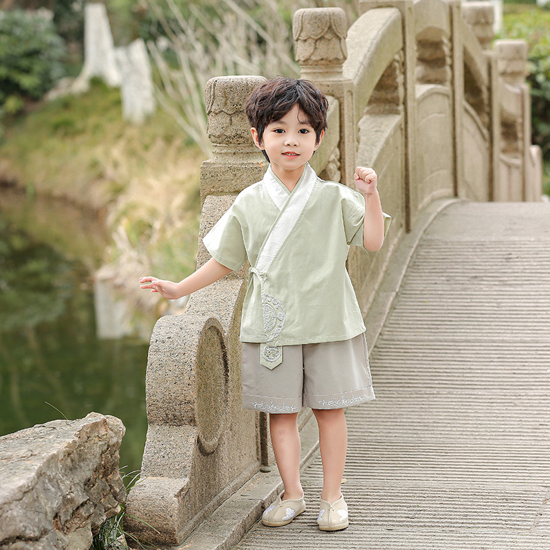 幼儿园汉服儿童国学中国风小学生演出服男女童古装秋季入园照服装