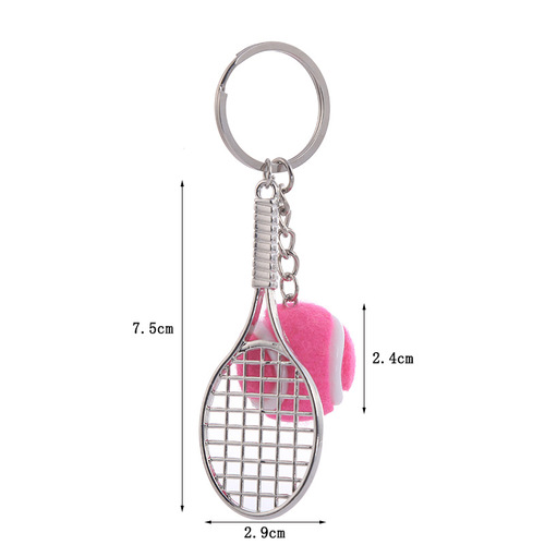 New tennis keychain mini sports equipment sports souvenir alloy pendant keychain manufacturer wholesale
