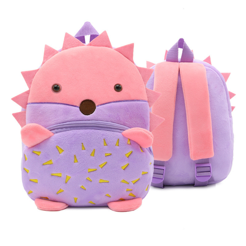3D lindos dibujos animados peluche niños jardín de infantes mochila escolar movimiento de animales escolares mochila de peluche mochila de niños