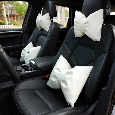 Motors Headrest Neck Pillow Leather Headrest