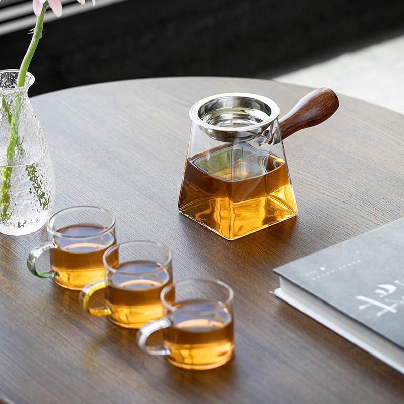 Thick heat resistance and justice cup glass tea filter integrated…