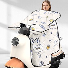 冬季电动车挡风被加绒加厚防寒防水加大摩托电瓶三轮车保暖防风罩