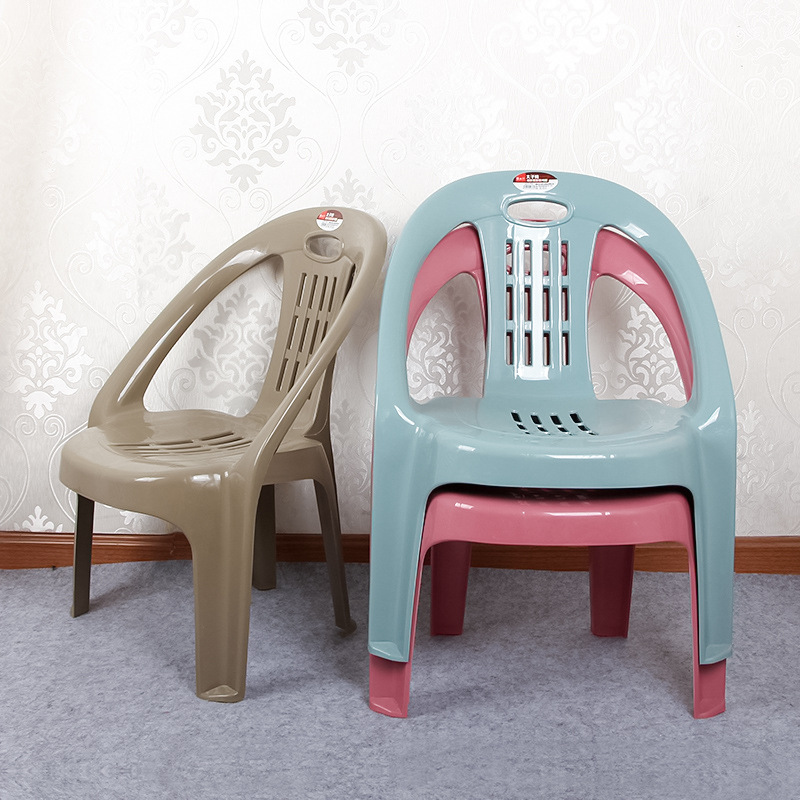Thickened children's plastic small back chair non-slip dining chair…