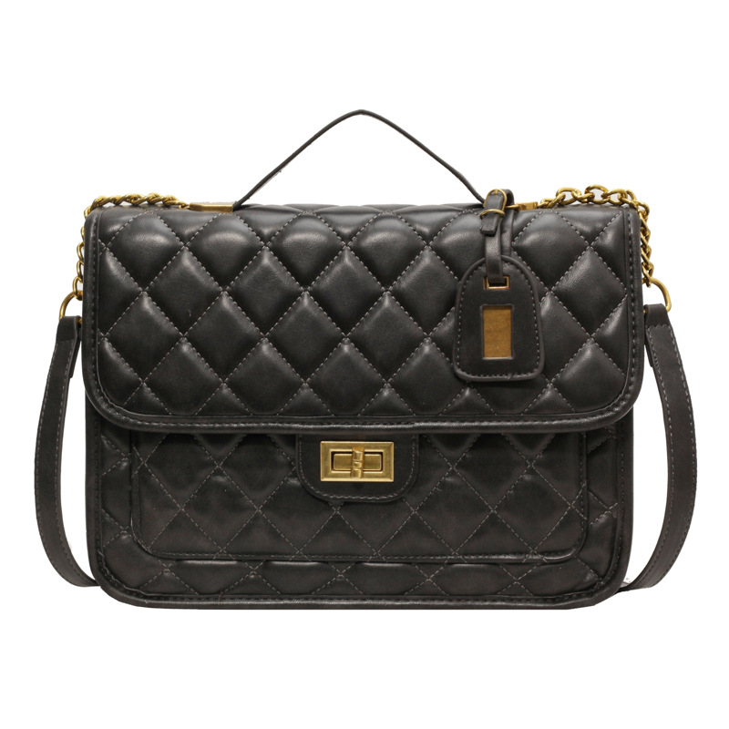 Women's 2024 New Small Fragrance Chain Single Shoulder Crossbody Bag Lingge Fashion Large Capacity Backpack_voghion.com