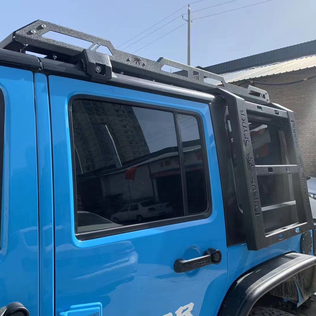 Portaequipajes para automóviles transfronterizos para 07-17JEEP Marco de equipaje Wrangler Everest JK Plataforma de techo Wrangler