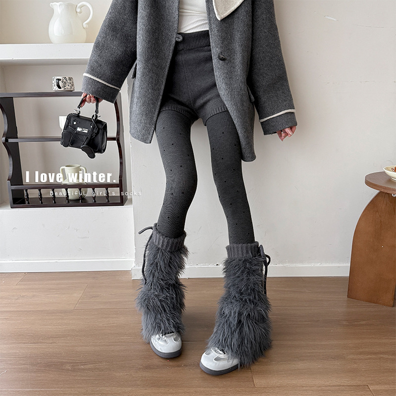 Scaldamuscoli Stivali Moda Calzini di Cotone Donna Autunno e Inverno Spessi Caldi Coprigambe Ins Subculture JK Hot Girl Lungo Tubo Visone Velluto Vitello Coprigambe_voghion.com