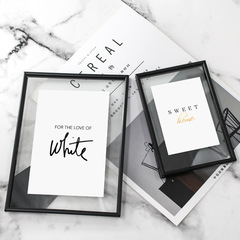 Simple and Elegant Dual-Sided Transparent Glass Couple's Display Stand 7-inch Metal Photo Frame Decor DIY Acrylic Celebrity Same Version Showcase