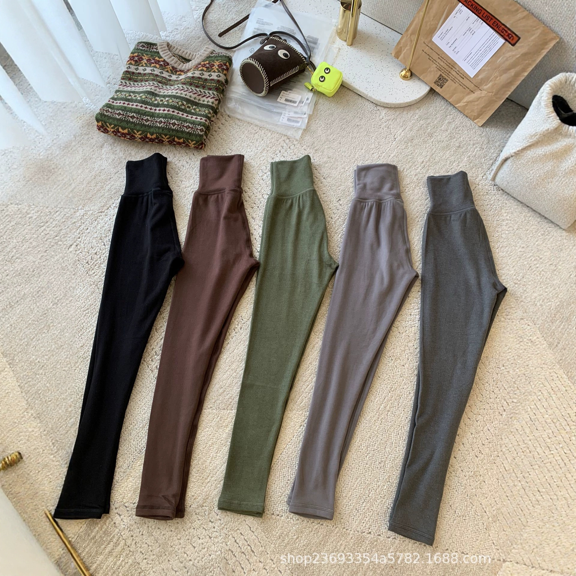 TR超好穿弹力修身打底神裤 秋冬澳绒 the row五色弹力保暖一体裤