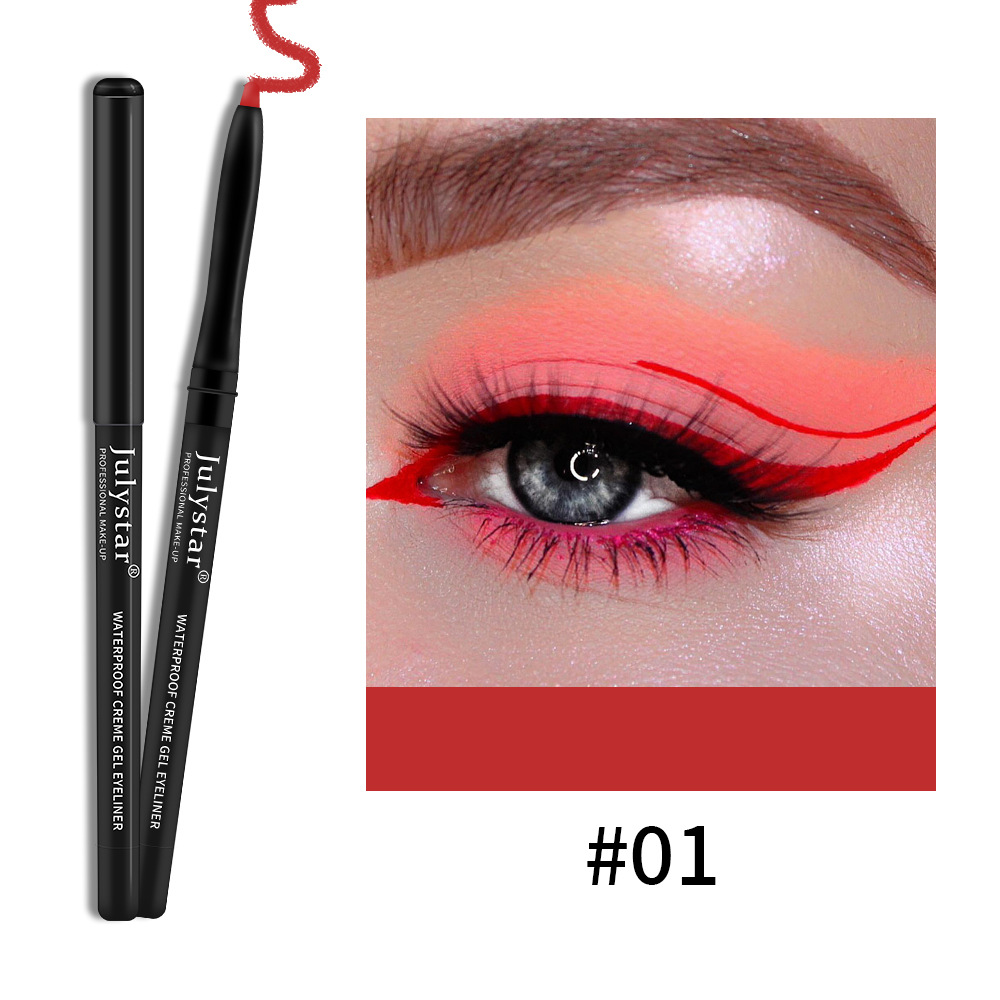 Julystar durable color gel waterproof and not easy to smudge white eyeliner pen_voghion.com
